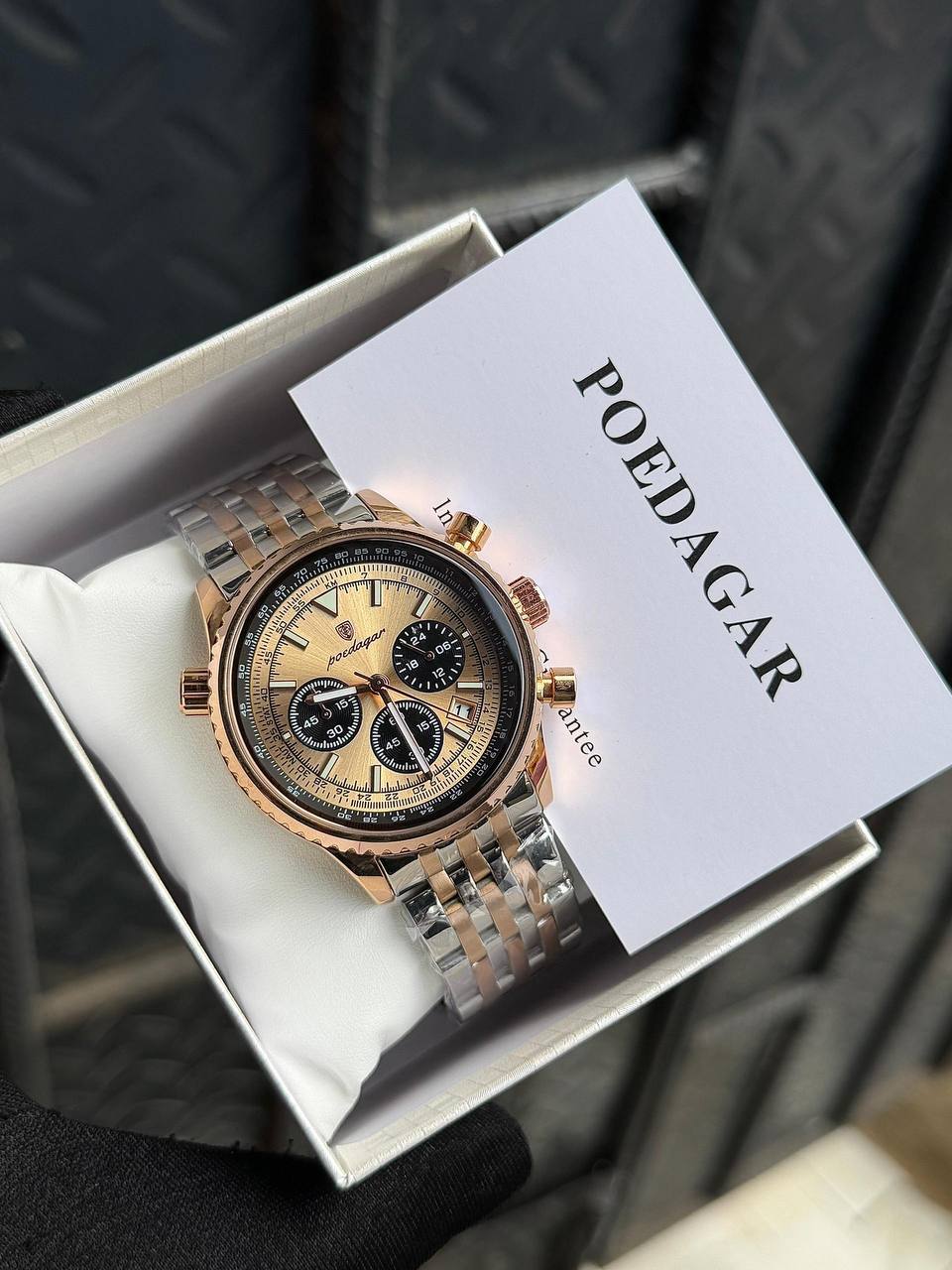 gold and silver make wrist watch